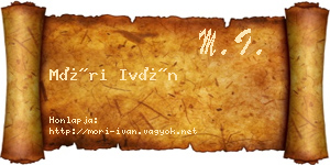Móri Iván névjegykártya