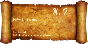 Móri Iván névjegykártya